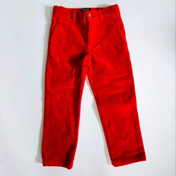 Polo Ralph lauren red corduroy pants for girls sz 4T - Picture 1 of 8